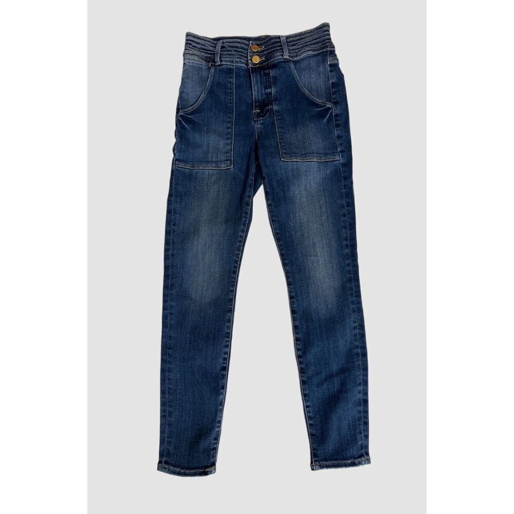 FRAME Le High Skinny Crop Jeans Denim Blue Wash Womens Size 26